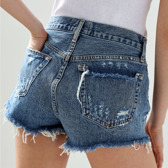 Agolde Parker Cut Off Shorts - Picture 2 of 8